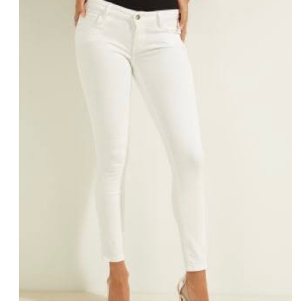 Guess white low rise jeans